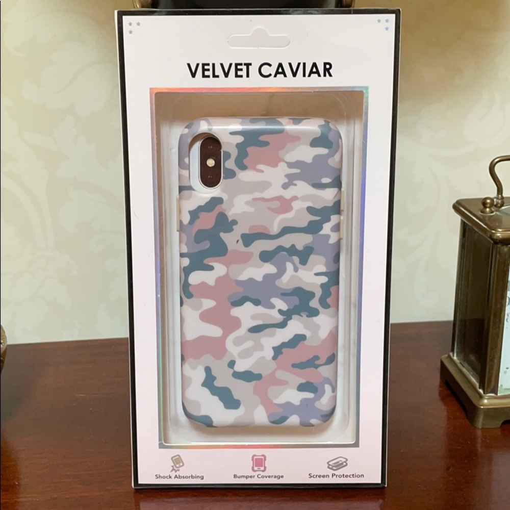 Velvet Caviar Camo iPhone X Case